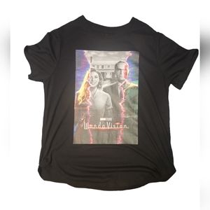 Wanda Vision Marvel T Shirt Juniors SizeL 11-13 Black Graphic Tee